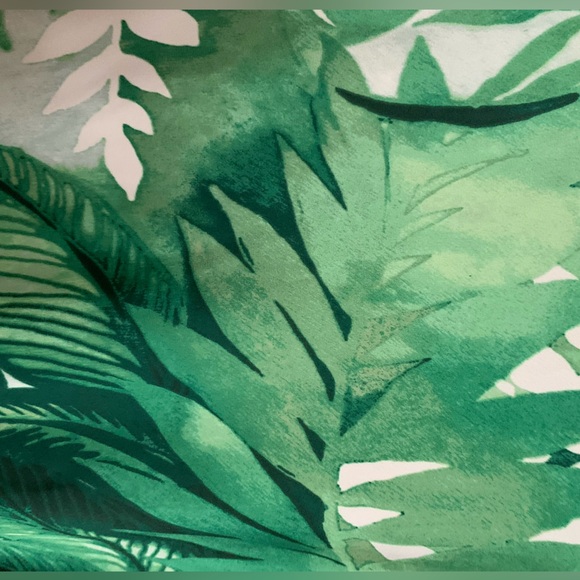 NWT Ralph Lauren Midi Skirt: Resort Collection, Green Leaves, Elastic Waist, 12P - Picture 7 of 15